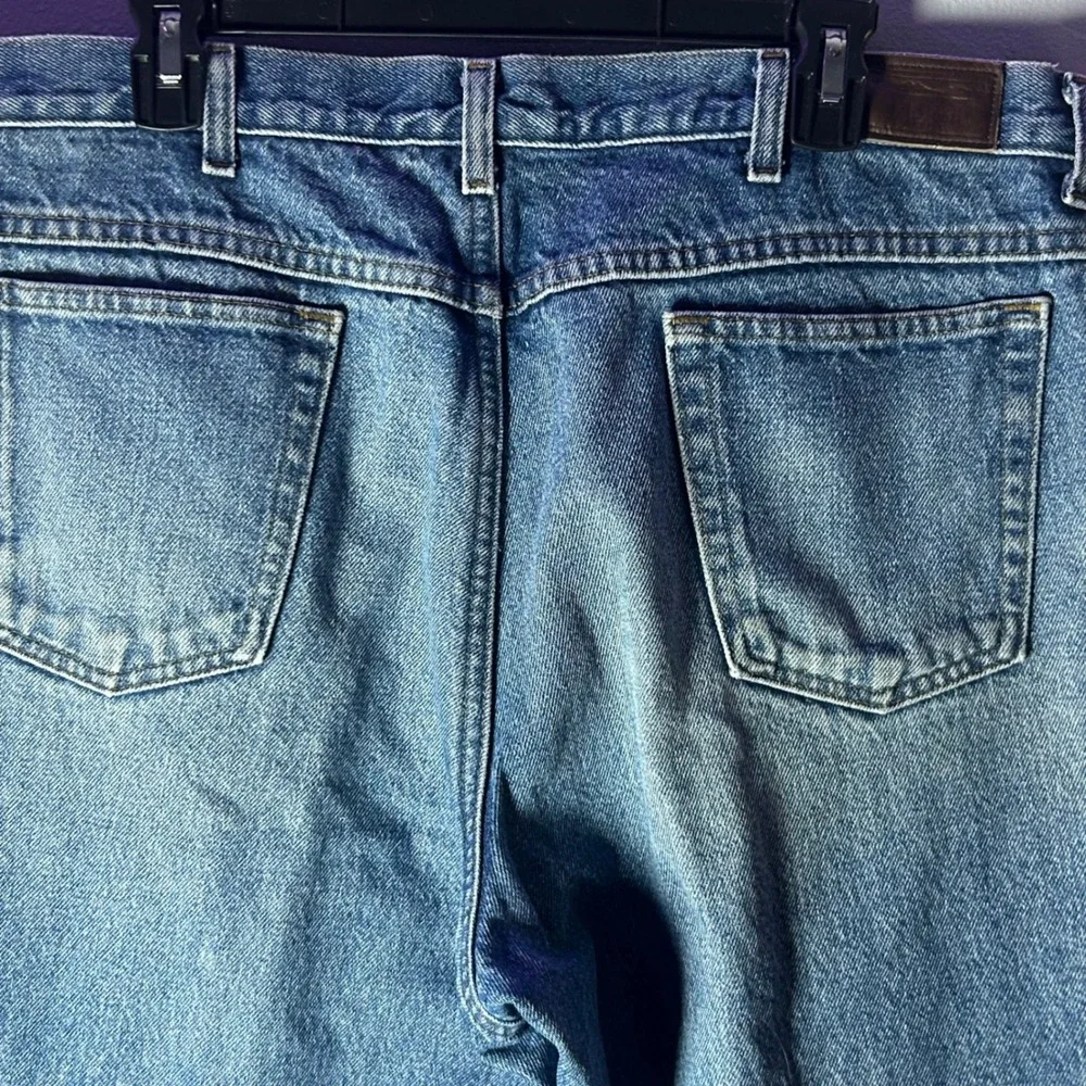 LL‎ Bean Mens Jeans Blue Classic Fit Straight Leg Denim Pants Size 38x32